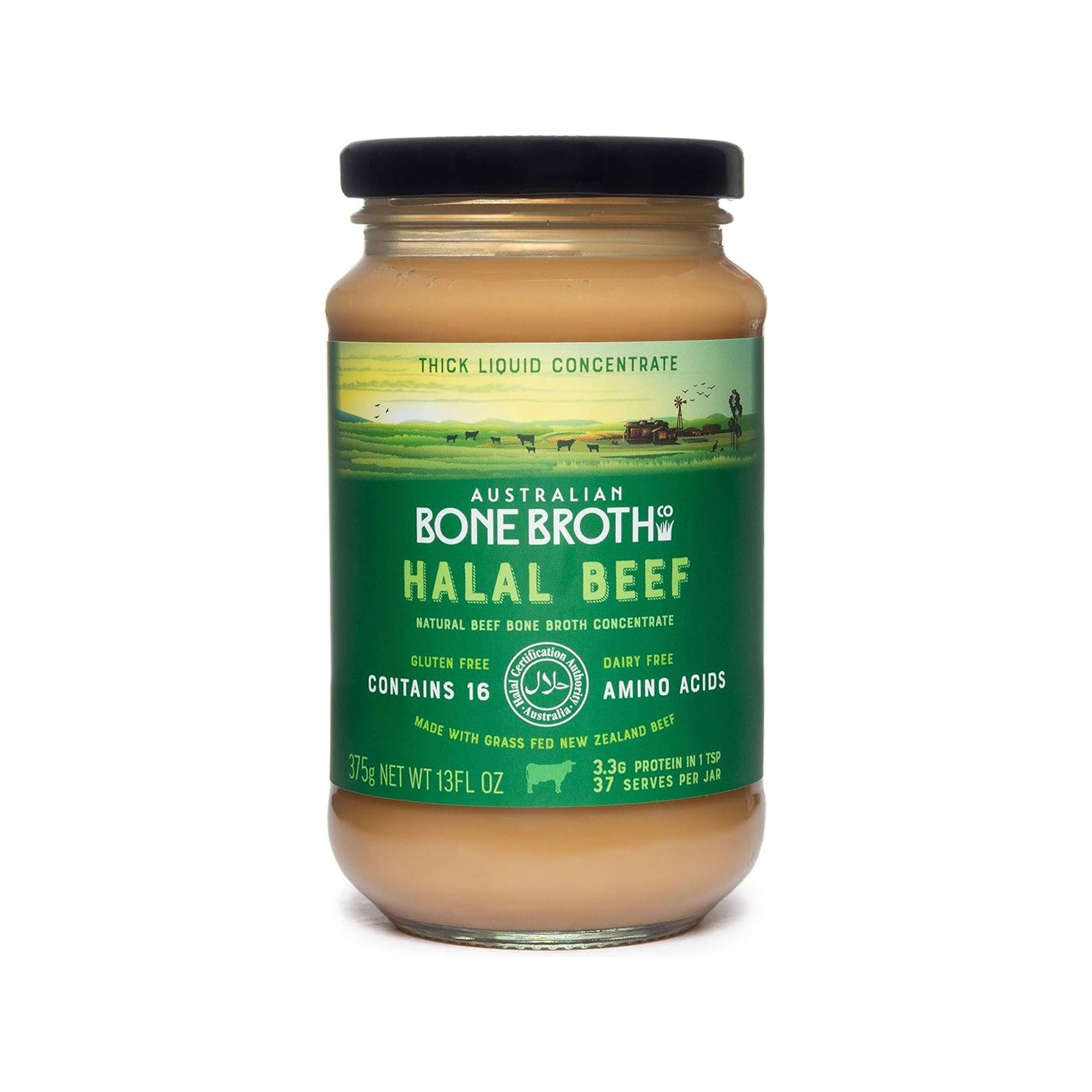 ABBCo Halal Beef Bone Broth Concentrate - Beef Flavor Goodness 100% New Zealand Grass-Fed - Healthy, Nutritious &amp; Delicious Halal Broth - Rich in Collagen and 16 Key Amino Acids