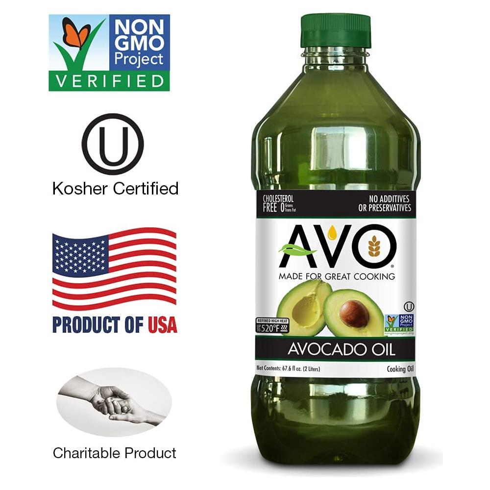 AVO NON GMO 100% Avocado Oil, 67.7 Fl-oz, NO Preservatives Added
