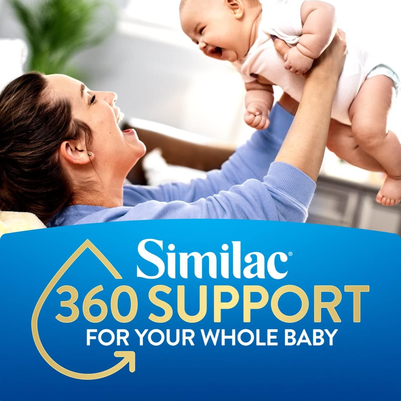 Similac 360 Total Care Infant Formula with 5 HMO Prebiotics, Our Closest Formula to Breast Milk, Non-GMO, Baby Formula Powder, 30.8-oz Can