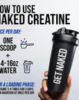 Naked Nutrition Pure Micronized Creatine Monohydrate - 100 Servings - 500 Grams, 1.1Lb Bulk, Vegan, Non-GMO, Gluten Free, Soy Free. Aid Strength Gains, No Artificial Ingredients - Naked Creatine