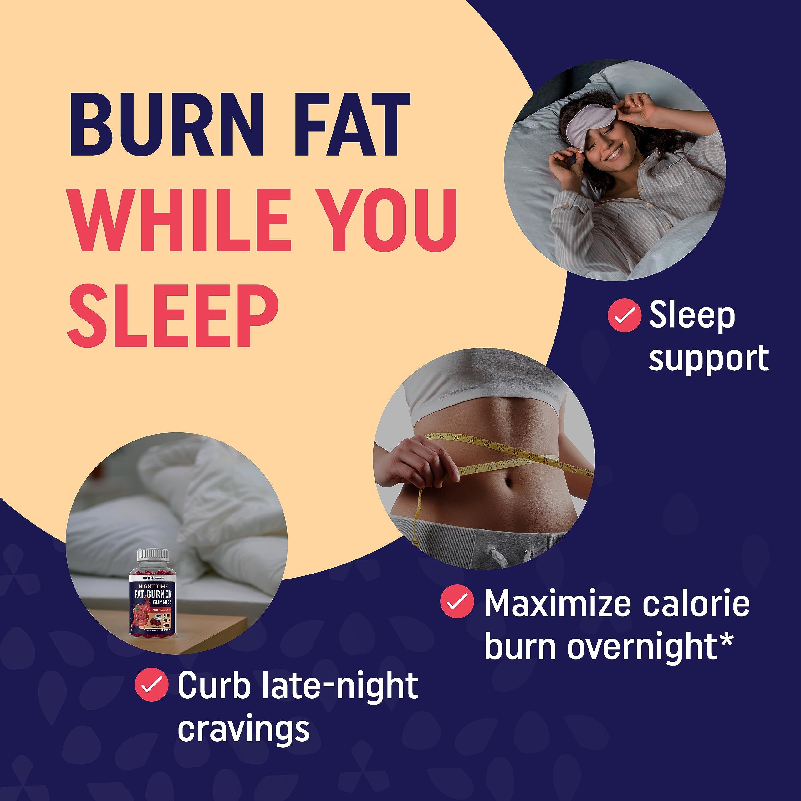 Sugar-Free Night Time Fat Burner Gummies for Sleep & Weight Loss