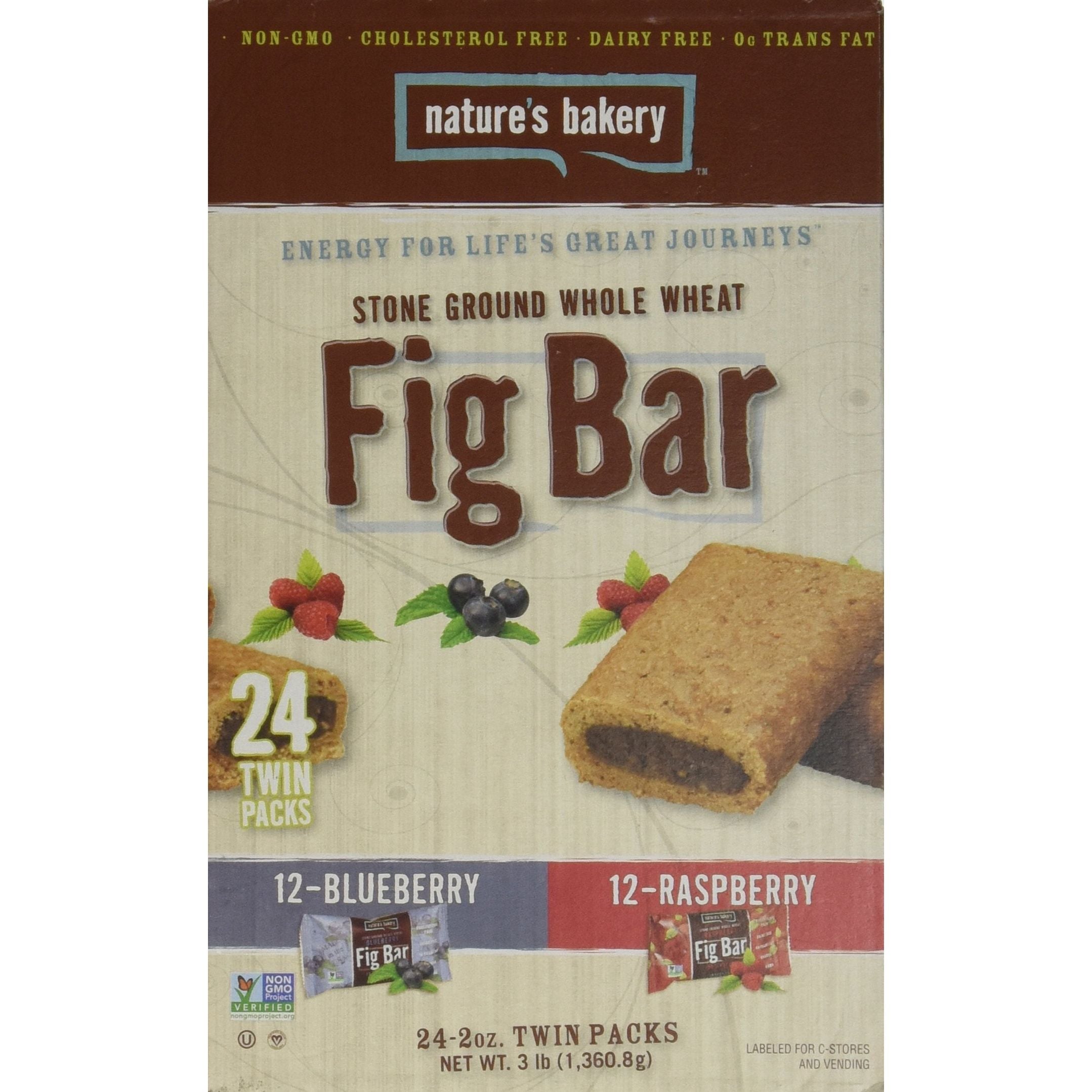 Nature&#39;s Bakery Stone Ground Whole Wheat Fig Bar 24 Twin Packs 24 - 2oz