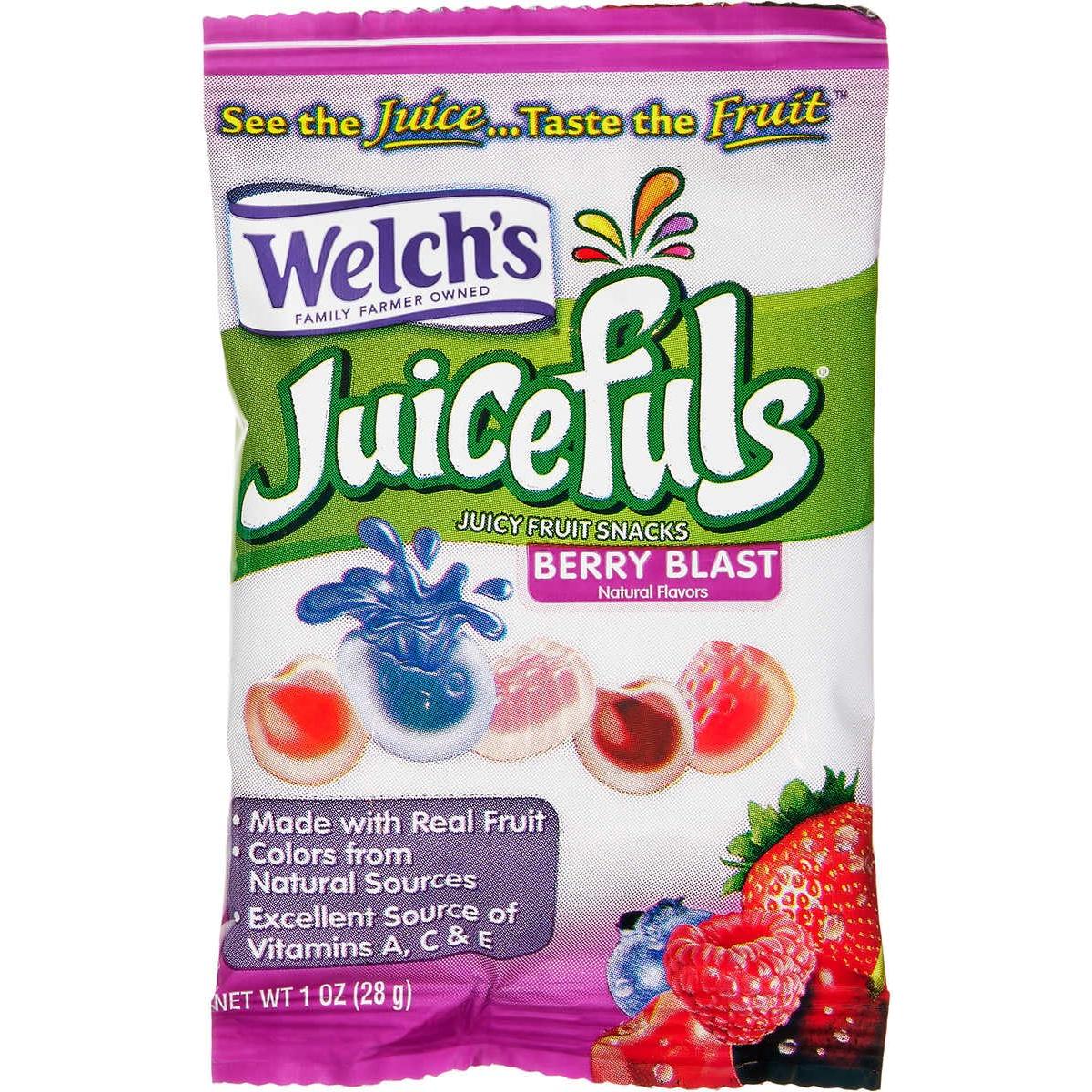 Welch's Juicefuls, Mixed Fruit Fruit Snacks, 1 Ounce, 6 Pouches 