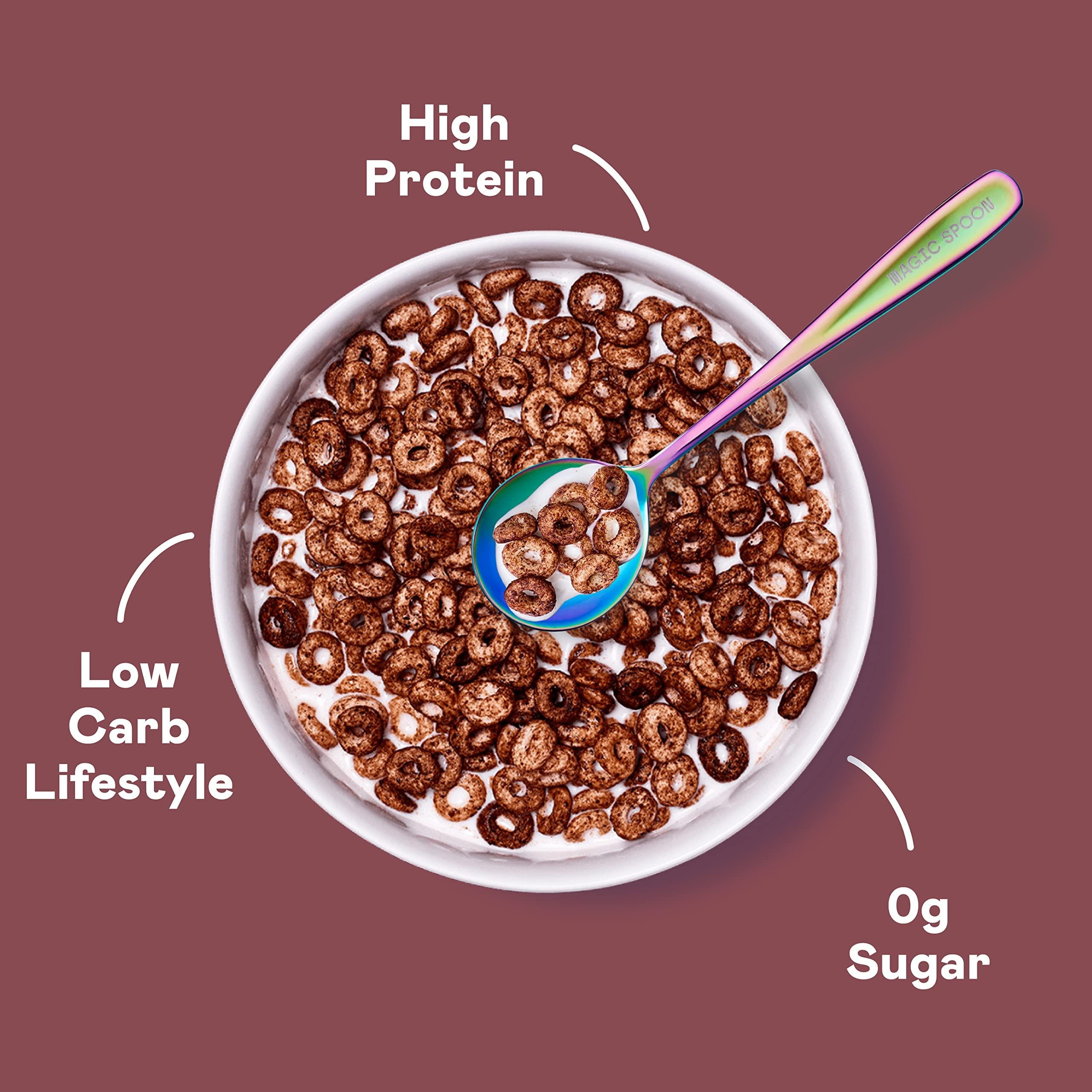 Magic Spoon Cereal, Cocoa 4-Pack of Cereal - Keto &amp; Low Carb Lifestyles I Gluten &amp; Grain Free I High Protein I 0g Sugar