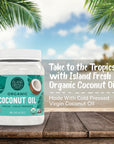 Island Fresh Organic Coconut Oil (54 oz) - Organic Virgin Coconut Oil Great for Baking, Versatile Cooking Oil, DIY Hair Oil & Skin Oil, Cold-Pressed, Certified Organic & Non-GMO