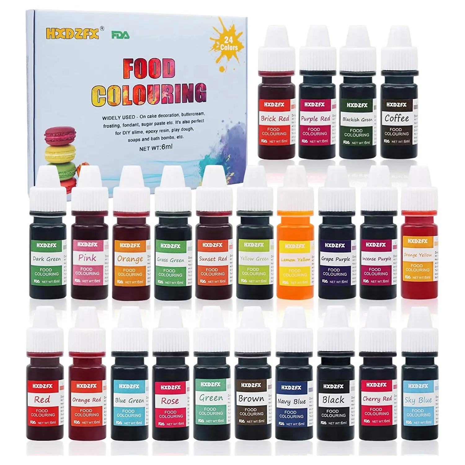 Multicolor Liquid Edible Neon Bright Food Colouring Gel (Magic