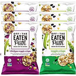 Harvest Snaps Green Pea Snack Crisps, The Original Lightly Salted, 2 Ounce Pack of 6 - with Make Your Day Bag Clip