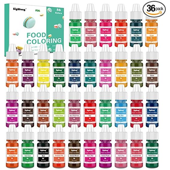 Food Coloring - 36 Color Concentrated Liquid Food Colouring Set - neon  Liquid Food Color Dye for Baking, Decorating, Icing, Cooking, Slime Making  Kit and DIY Cr…