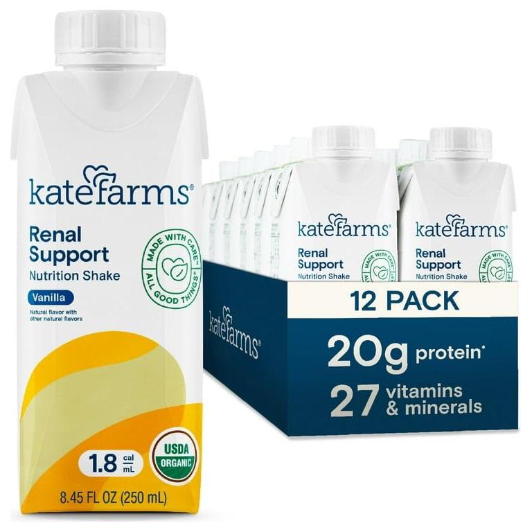 KATE FARMS Organic 1.8 Renal Support Shake - Pack of 12