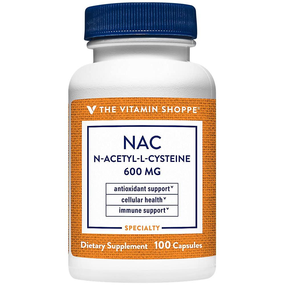 The Vitamin Shoppe NAC N-Acetyl-L-Cysteine - Promotes Cellucor Health, Immune &amp; Antioxidant Support - 600 MG (100 Capsules)