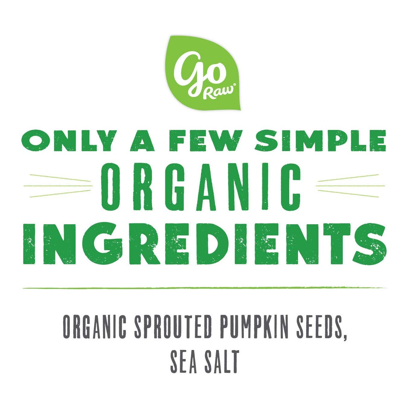Go Raw Pumpkin Seeds with Sea Salt, Sprouted &amp; Organic, 14 oz. Bag | Keto | Vegan | Gluten Free Snacks | Superfood