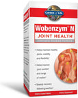 Garden of Life Joint Supplement for Men and Women - Wobenzym N Systemic Enzymes, Clinically Studied Formula for Healthy Joints, Mobility, Flexibility, Post-Exercise Recovery, Gluten Free, 100 Tablets