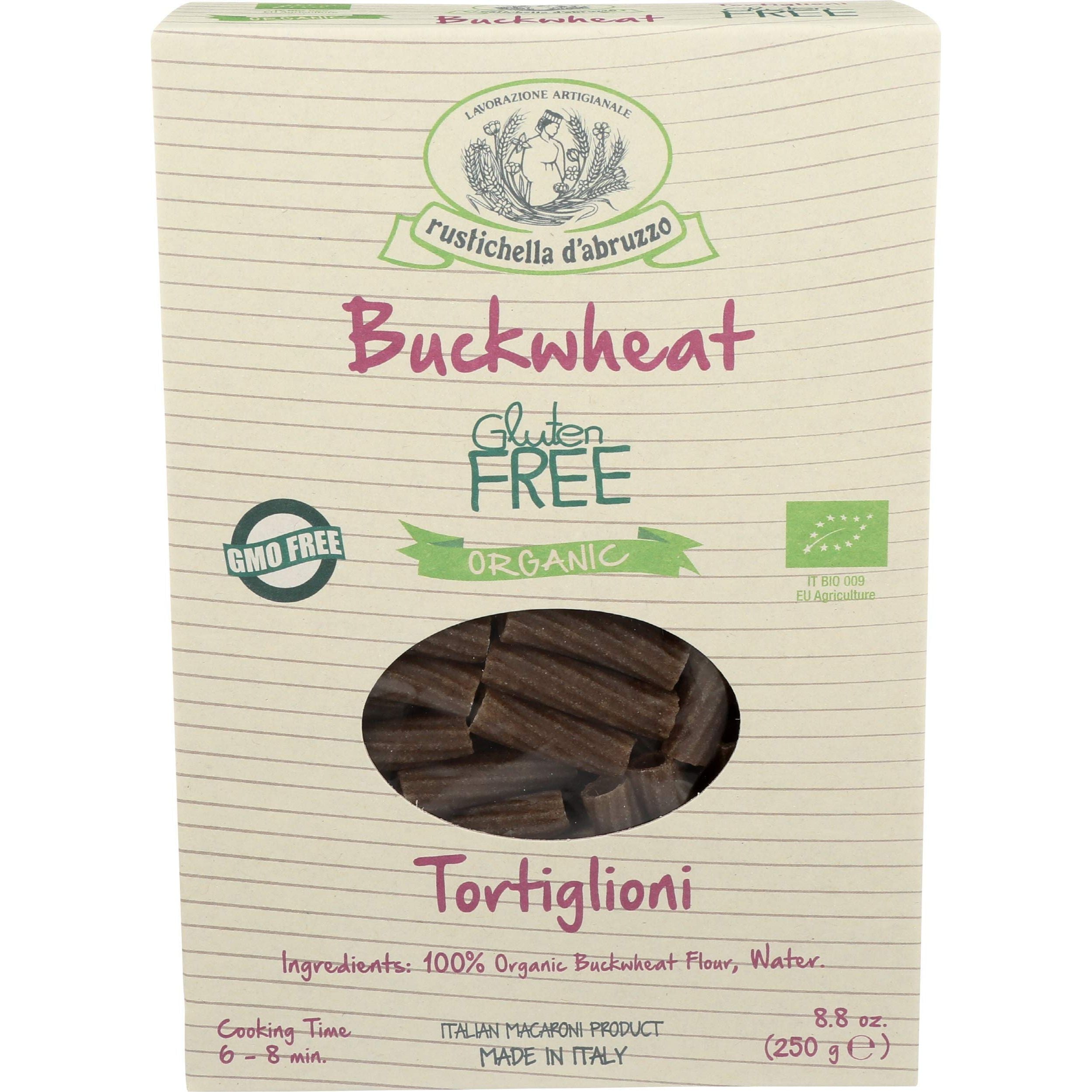 rustichella d&#39;abruzzo Organic Gluten Free Buckwheat Tortiglioni, 8.8 Ounce (Pack of 3)
