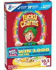 Lucky Charms Gluten Free Cereal with Marshmallows, Kids Breakfast Cereal, Made with Whole Grain, 10.5 oz