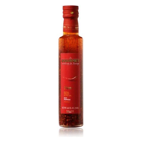 Oleificio F.A.M. Calabrian Chili Pepper Infused Extra Virgin Olive Oil, 250 ml, 2 ingredients, no pesticides, preservatives or food coloring, perfect for Mediterranean Diet