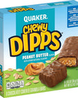 Quaker Chewy Granola Bar, Dipps Peanut Butter - 6 count (30g per pack)